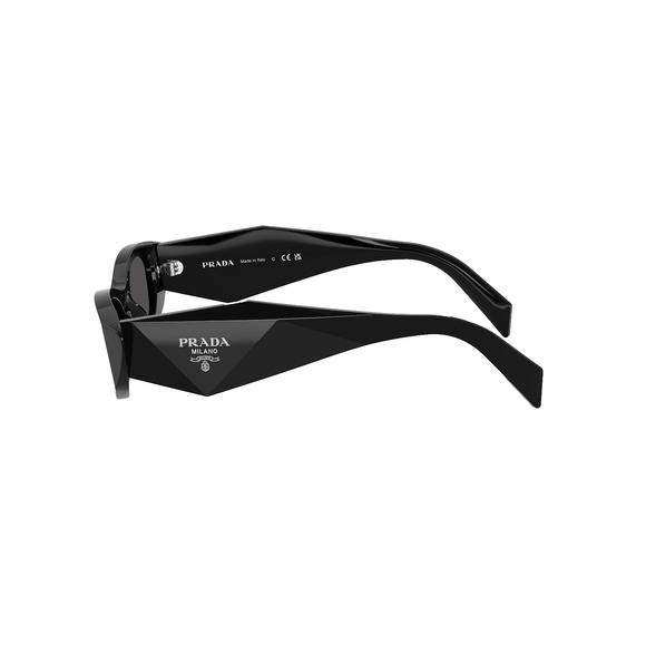 New PRADA Sunglasses PRB16S 16K08Z Black Oval Cat Eye Symbole Logo - Picture 2 of 6